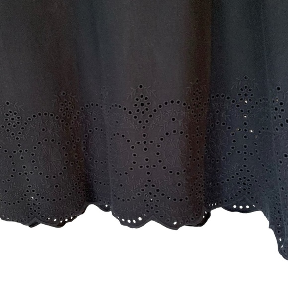 J. Jill women's 'Pacific' navy shift dress with eyelet trim sz small - Picture 4 of 8